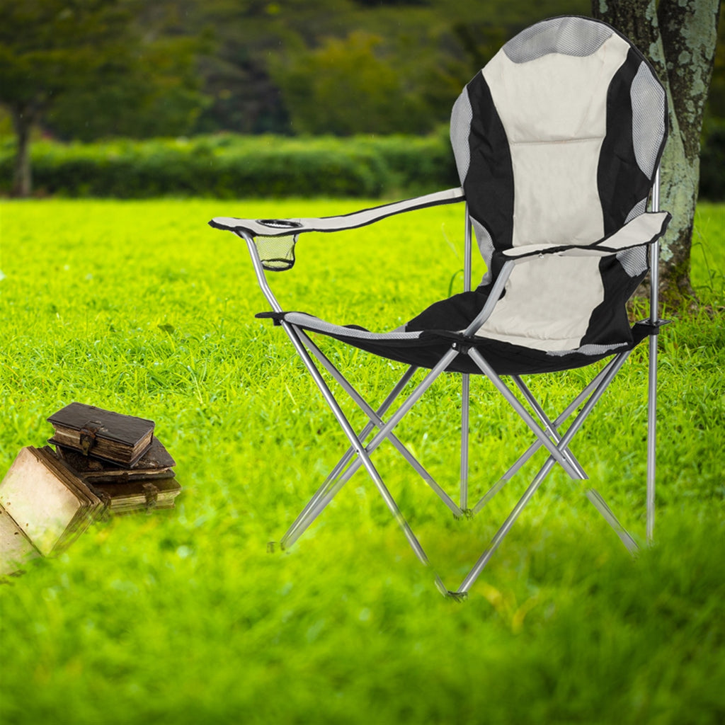 Camping Chair with Carrying Bag – Heavy Duty Foldable Chair for Fishing, Outdoor, Beach – 330lbs Load, Oxford Material