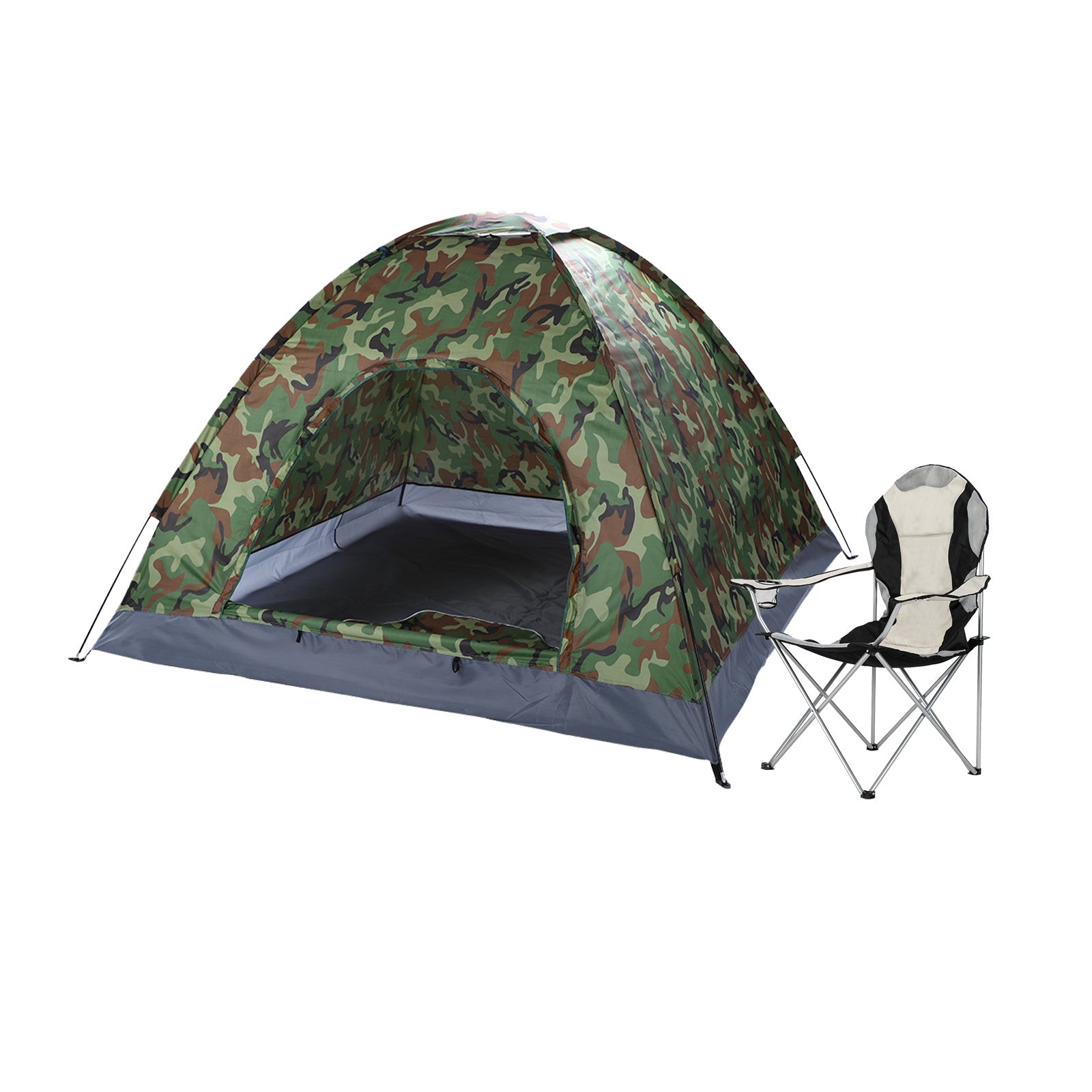 Camping Chair with Carrying Bag – Heavy Duty Foldable Chair for Fishing, Outdoor, Beach – 330lbs Load, Oxford Material